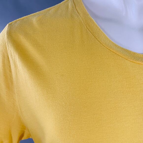 MAISON MARTIN MARGIELA Size M Yellow Cotton Side Snaps Crew Neck T-shirt - Picture 6 of 14